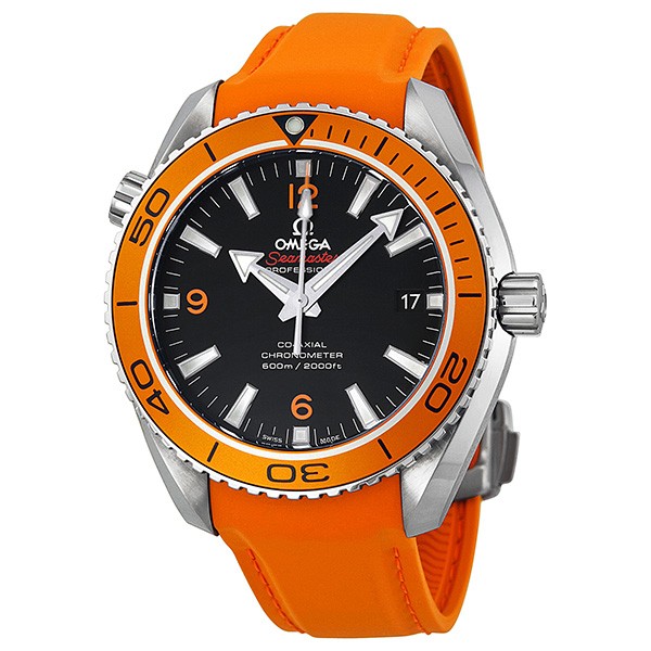 Omega Seamaster Planet Ocean Automatic Black Dial Orange Rubber Men's Watch 23232422101001