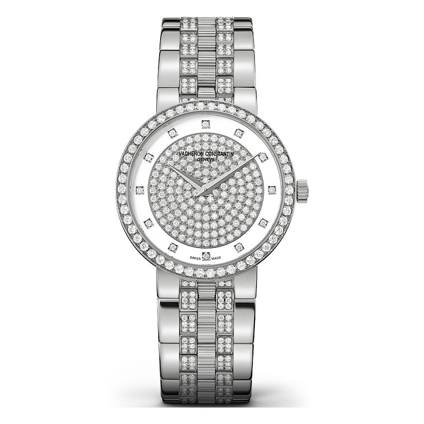 Vacheron Constantin Traditionnelle Diamond Pave Dial Ladies Watch 25554/Q03G-9824