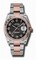 Rolex Datejust Black Concentric Dial Automatic Pink Gold and Stainless Steel Men's Watch 116231BKCAO