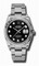 Rolex Datejust Black Dial 18kt White Gold Bezel Automatic Stainless Steel Ladies Watch 116234BKDO