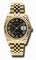 Rolex Datejust Black Dial Automatic 18kt Yellow Gold Watch 116238BKJRJ