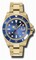 Rolex Submariner Blue Dial 18kt Yellow Gold Bracelet Men's Watch 116618