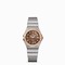 Omega Constellation 27mm Co-Axial Brushed Two Tone / Diamond Bezel / Brown MOP (123.25.27.20.57.001)