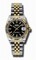Rolex Datejust Black Dial Automatic Stainless Steel and 18kt Gold Ladies Watch 178273BKSJ