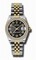 Rolex Datejust Black Dial Automatic Stainless Steel and 18kt Gold Ladies Watch 178383BKCAJ