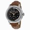 Baume and Mercier Worldtimer Automatic Black Dial Brown Leather Men's Watch MOA10134