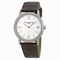 Baume and Mercier Classima Silver Dial Brown Leather Ladies Watch 10147