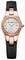 Baume and Mercier Linea Mother of Pearl Dial 18kt Rose Gold Black Satin Ladies Watch 10091