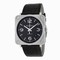 Bell & Ross Aviation Automatic Black Dial Black Leather Men's Watch BRS92-BL-ST