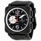 Bell & Ross Aviation Black and White Dial Chronograph Automatic Men's Watch BR0394-BW-CA