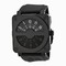 Bell & Ross Compass Black Dial and Black Rubber Strap Men's Watch BR01-92-COMCARBN