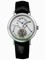 Breguet Tourbillion Silver Dial Platinum Black Leather Men's Watch 3657PT129V6