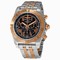 Breitling Chronomat Black Dial 18k Rose Gold & Steel Men's Watch CB011012-B957TT