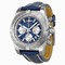 Breitling Chronomat Chronograph Blue Dial Blue Leather Men's Watch AB011011-C788BLLT