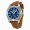 Breitling Galactic 36 Automatic Blue Dial Brown Lizard Leather Unisex Watch A3733011-C824BRZT