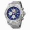 Breitling Super Avenger II Blue Dial Chronograph Stainless Steel Men's Watch A1337111-C871SS