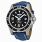 Breitling Superocean 44 Mechanical Black Dial Blue Leather Men's Watch A1739102-BA79BLLT