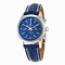 Breitling Transocean Chronograph Automatic Blue Dial Blue Leather Men's Watch A4131012-C862BLCD