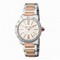 Bvlgari BVLGARI White Lacquered Dial Stainless Steel & 18k Pink Gold Ladies Watch 102265