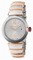 Bvlgari LVCEA Silver Opaline Dial 18k Pink Gold and Steel Automatic Ladies Watch 102197