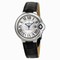 Cartier Ballon Bleu Automatic Silver Dial Stainless Steel Black Leather Ladies Watch W6920085