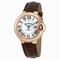 Cartier Ballon Bleu de Cartier Pink Gold Brown Leather Watch W6920069