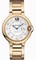 Cartier Ballon Bleu Silver Diamond Dial 18kt Rose Gold Unisex Watch WE902026