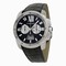 Cartier Calibre De Cartier Black Dial Black Leather Men's Watch W7100060