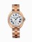 Cartier Cle Silver Flinque Dial 18K Pink Gold Diamond Ladies Watch WJCL0003