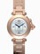 Cartier Pasha Silver Diamond Dial 18kt Rose Gold Ladies Watch WJ124016