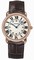 Cartier Ronde Louis Cartier Diamond Bezel Silver Dial 18 kt Rose Gold Ladies Watch WR000651