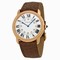 Cartier Ronde Solo De Cartier Silver Dial Brown Leather Unisex Watch W6701008