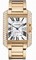 Cartier Tank Angalise Silver Dial 18kt Pink Gold Men's Watch WT100004