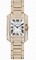 Cartier Tank Anglaise Silver Dial 18kt Pink Gold Diamond Ladies Watch HPI00558