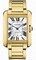 Cartier Tank Anglaise Silver Dial 18kt Yellow Gold Men's Watch W5310018