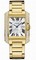 Cartier Tank Anglaise Silver Dial 18kt Yellow Gold Men's Watch WT100006