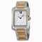 Cartier Tank Anglaise Silver Dial Stainless Steel with 18kt Rose Gold Ladies Watch WT100034