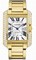 Cartier Tank Anglasie Silver And Laquered Flinque Dial 18kt Yellow Gold Men's Watch Wt100007