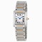 Cartier Tank Francaise 18k Rose Gold and Steel Pink Mother of Pearl Ladies Watch W51027Q4