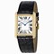 Cartier Tank Solo Silver Dial 18kt Yellow Gold Black Leather Unisex Watch W5200004