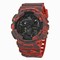 Casio G Shock Black Analog-Digital Dial Red Camouflage Resin Men's Watch GA100CM-4A