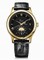 Chopard L.U.C Classic GMT Black Dial Black Leather Men's Watch 161867-0001