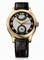 Chopard L.U.C Quattro Mark II Silver and Black Dial Yellow Gold Black Leather Men's Watch 161903-0001