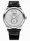 Chopard L.U.C Quattro Silver Dial White Gold Black Leather Men's Watch 161926-1001