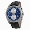 Hamilton Jazzmaster Automatic Chronograph Blue Dial Black Leather Men's Watch H32596741