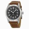 Hamilton Khaki Field Automatic Black Dial Brown Leather Men's Watch H70555533