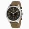 Hamilton Khaki Field Mechanical Black Dial Green Leather Men's Watch H70505833