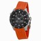 Hamilton Khaki Flight Timer Dual Display Chronograph Black Dial Orange Rubber Men's Watch H64554431