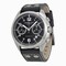 Hamilton Khaki Pilot Pioneer Automatic Chronograph Black Dial Black Leather Men's Watch H76416735