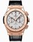 Hublot Classic Fusion Silver Dial Black Leather Band 18 Carat Rose Gold Case Automatic Men's Watch 541.OX.2610.LR